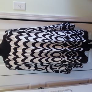 Chevron Long Bell Sleeve Plus Size Top